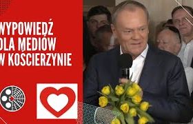 Wypowiedź dla mediów w Kościerzynie
