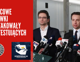 Lewicowe bojówki zaatakowały protestujących.