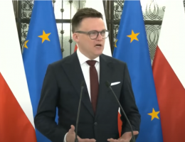 Konferencja prasowa marszałka Sejmu Szymona Hołowni
