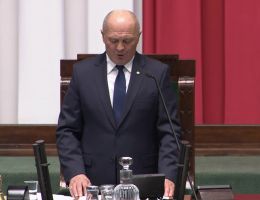 Poseł Adrian Witczak - Ślubowanie z dnia 13 listopada 2023 roku.