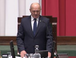 Poseł Wojciech Szarama - Ślubowanie z dnia 13 listopada 2023 roku.