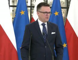 Konferencja prasowa marszałka Sejmu - 16 stycznia 2024 roku.