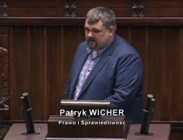 Poseł Patryk Wicher - Wystąpienie z dnia 08 lutego 2024 roku.