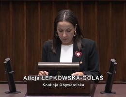 Posłanka Alicja Łepkowska-Gołaś - Wystąpienie z dnia 12 września 2024 roku.