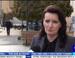 Posłanka Marzena Okła-Drewnowicz - TVN24 - 28 października 2025 roku.